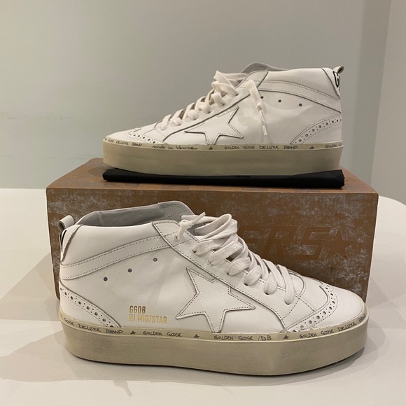 Golden Goose Hi Mid Star Sneaker White sz 38 NIB - Picture 5 of 11